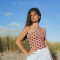 Bañador Bandeau Geometrico Naranja - SOMECHIC