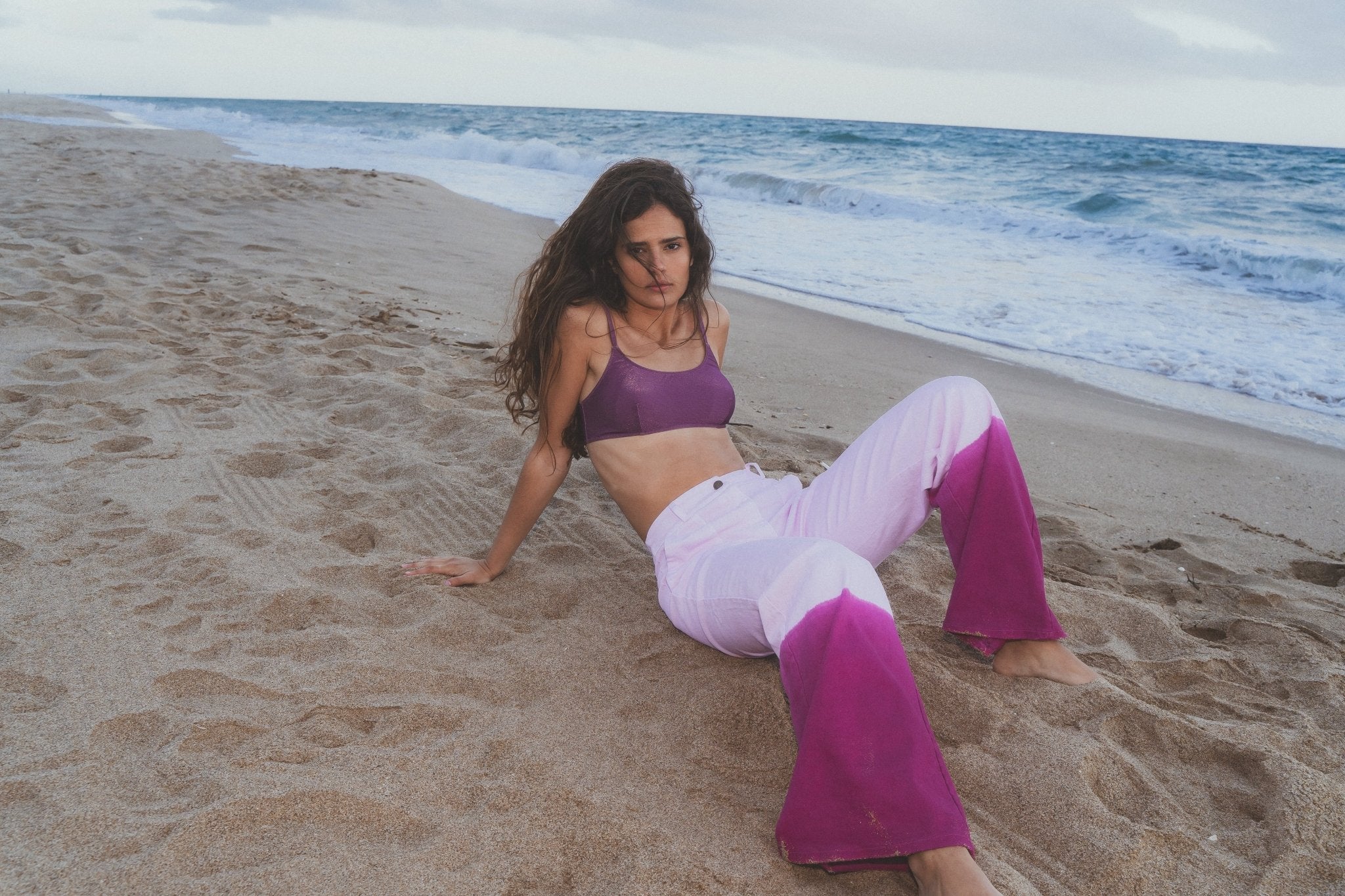 Bikini Sporty Lurex Lila - SOMECHIC