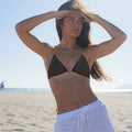 Bikini Triangular Marron/Mango - SOMECHIC