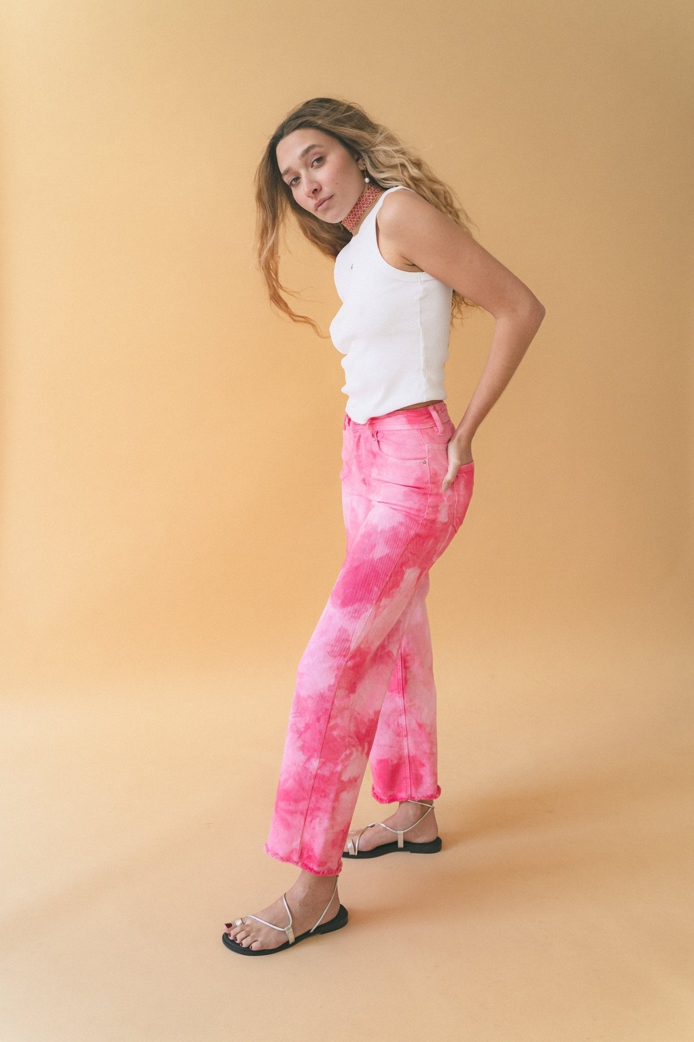 Pantalón Tye Dye Rosa - SOMECHIC