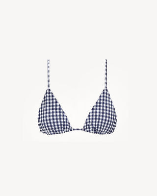 Pippa Bikini Top - Blue Vichy - SOMECHIC