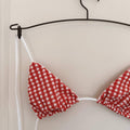 Pippa Bikini Top - Vichy Red - SOMECHIC