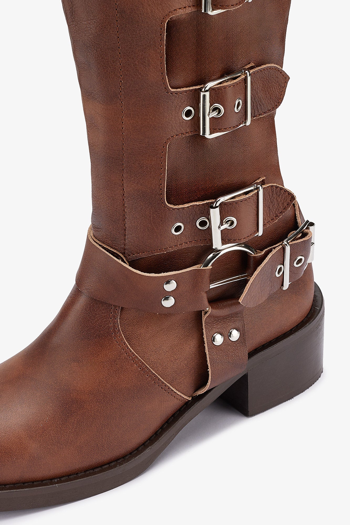 BOTAS HEBILLAS MILLER MARRON - SOMECHIC