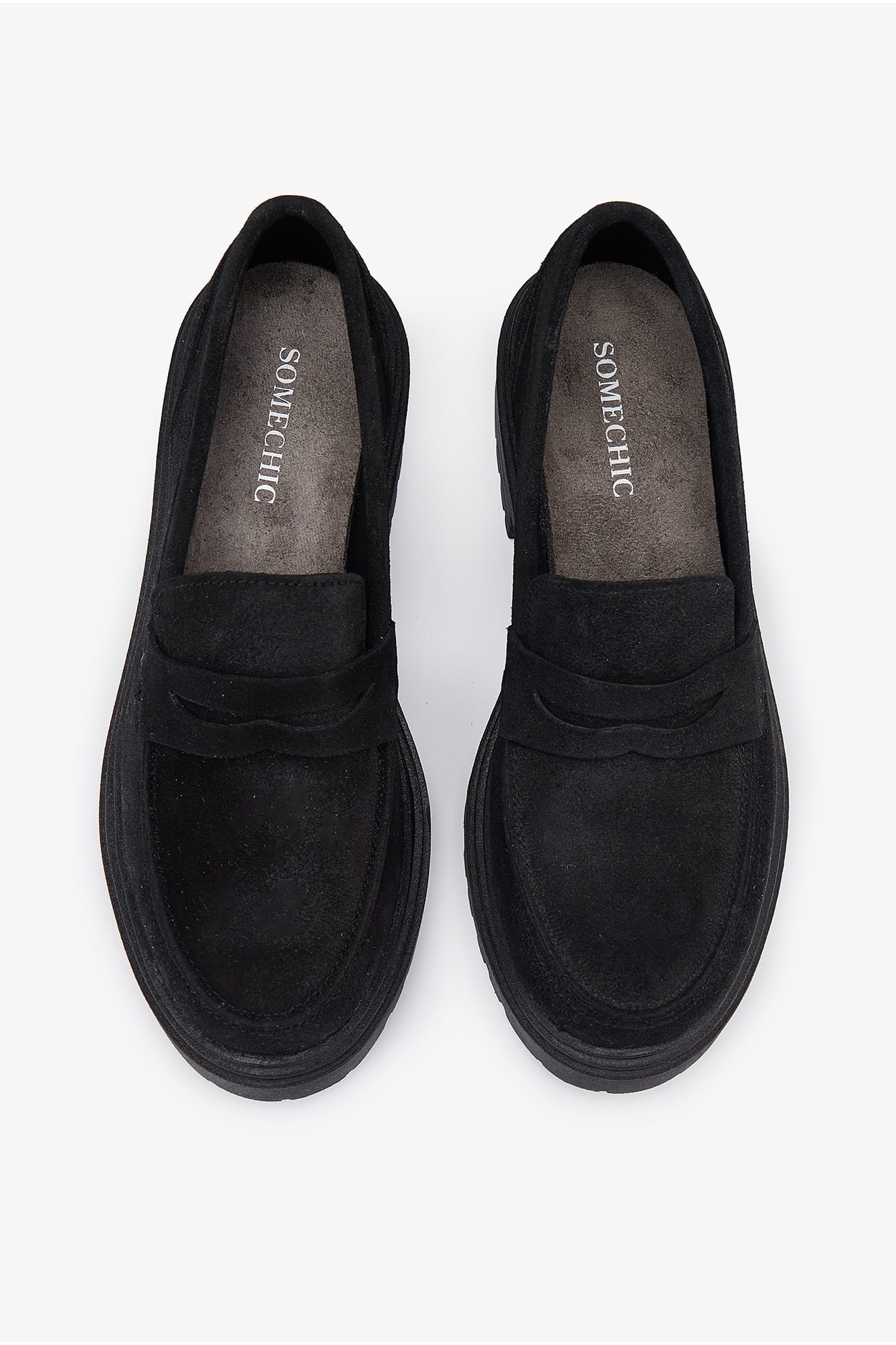 Mocasines Elodie Ante Negro - SOMECHIC