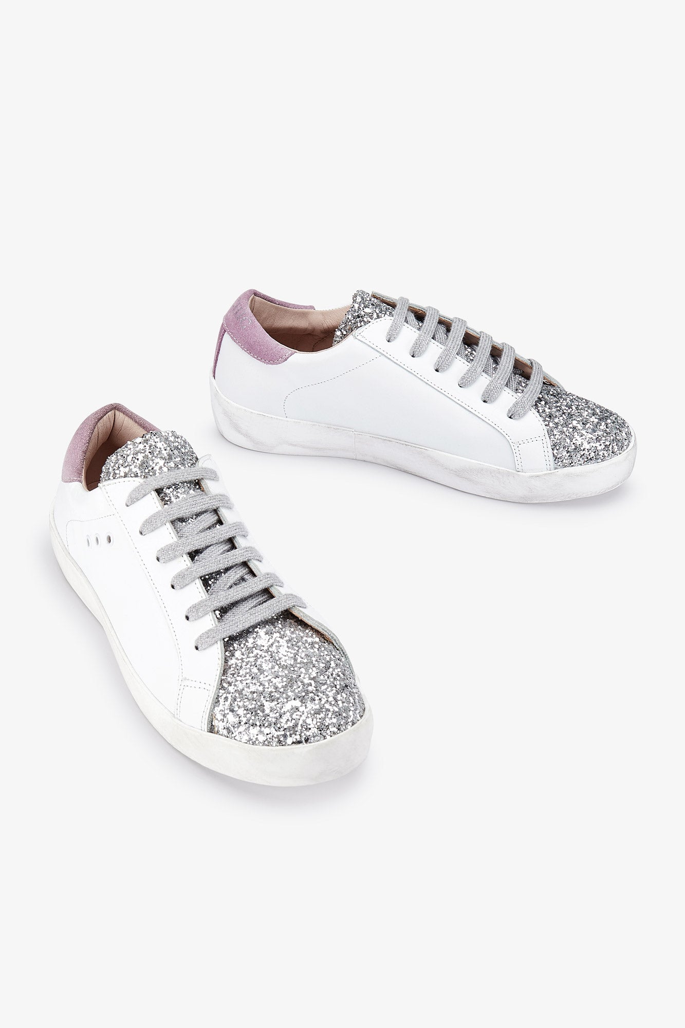 ZAPATILLAS ARI GLITTER PLATA - SOMECHIC