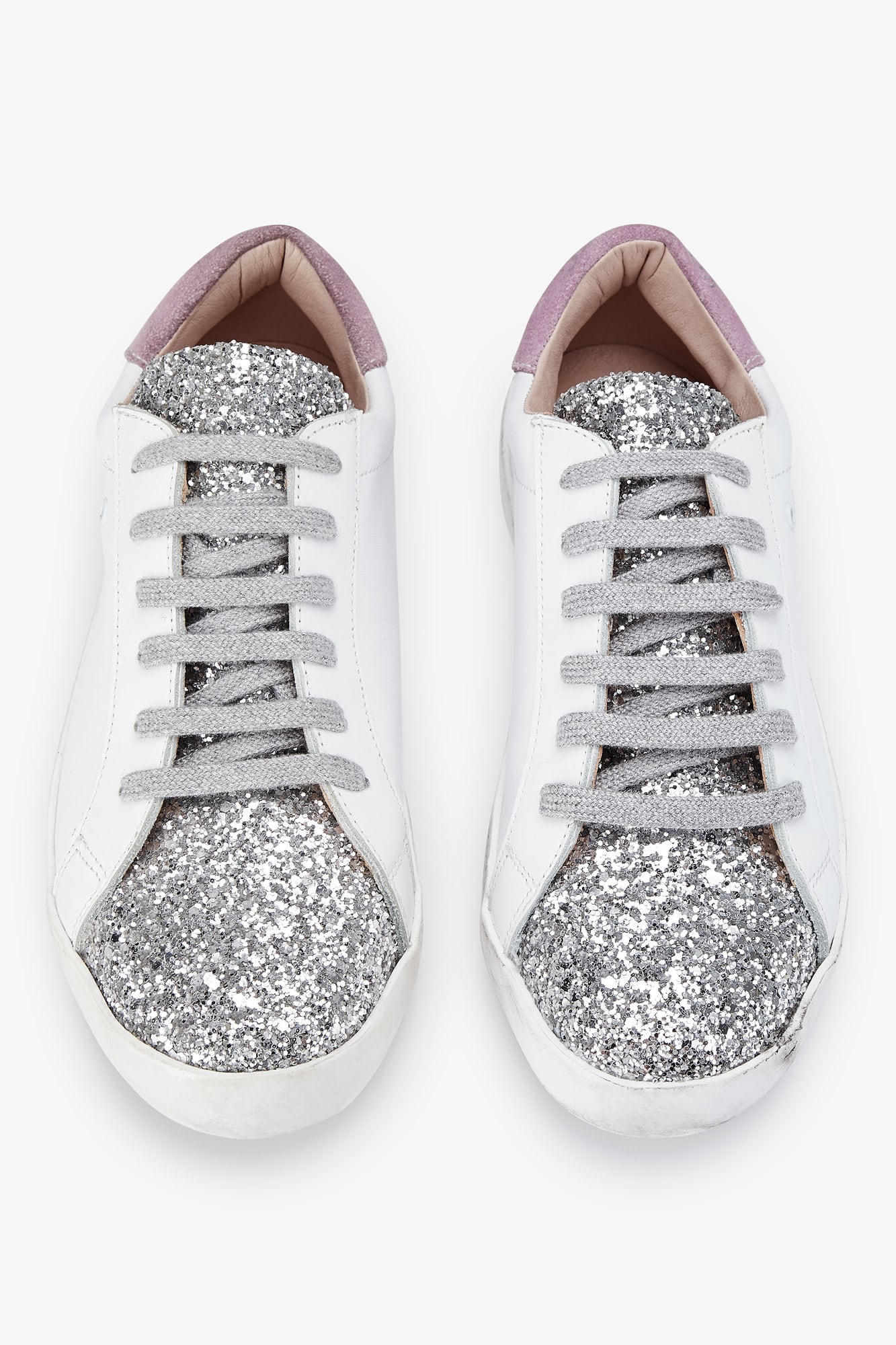 ZAPATILLAS ARI GLITTER PLATA - SOMECHIC